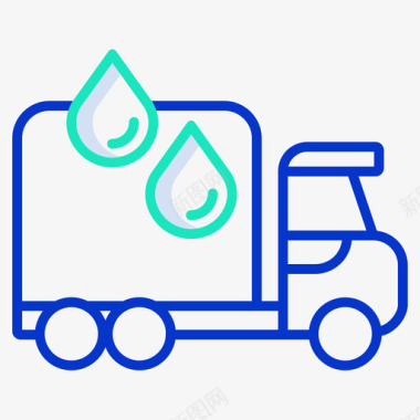 送货车水10轮廓颜色图标图标