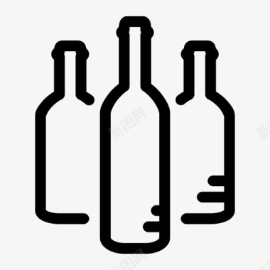 酒瓶酒精随机介质图标图标