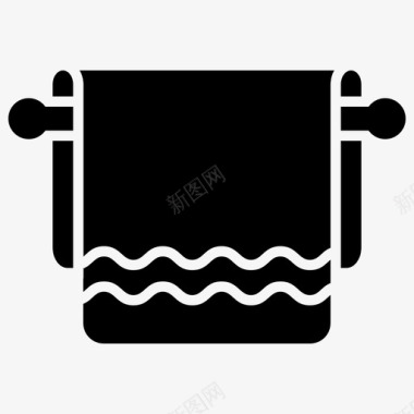 毛巾架浴巾盥洗室配件图标图标