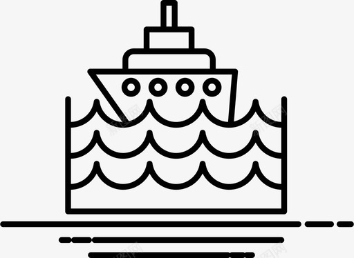 船邮轮港口图标svg_新图网 https://ixintu.com 旅行 港口 运输 邮轮
