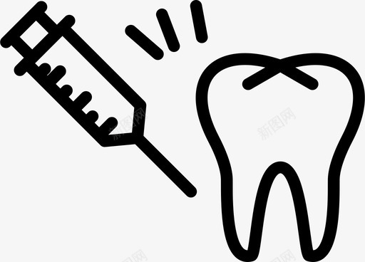 牙齿麻醉牙科图标图标