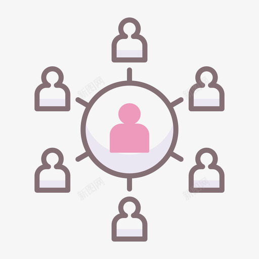 观众广告公司线性色彩图标svg_新图网 https://ixintu.com 广告公司 线性 色彩 观众