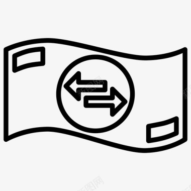 汇款货币收入图标图标