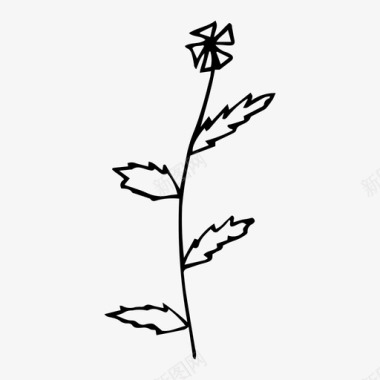 植物分枝元素图标图标