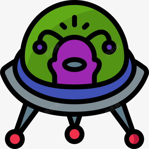 太空船外星飞碟8线性颜色图标svg_新图网 https://ixintu.com 外星 太空船 线性 颜色 飞碟