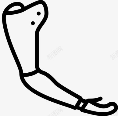 假肢假肢3直线型图标图标