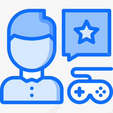 反馈电子游戏14蓝色图标图标