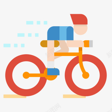 骑自行车爱好20平坦图标图标