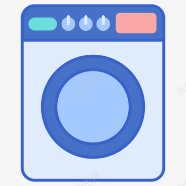洗衣机网店原色图标图标