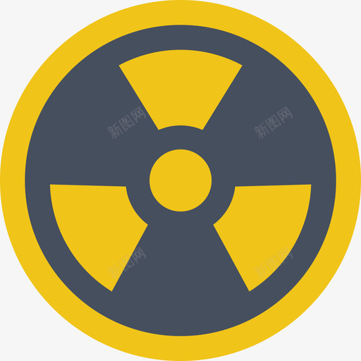 辐射警告标志5平坦图标svg_新图网 https://ixintu.com 平坦 标志 警告 辐射