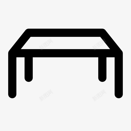 方桌书桌餐厅图标svg_新图网 https://ixintu.com 书桌 家具 方桌 轮廓 餐厅