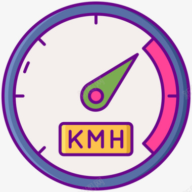 Kmh18号赛车线性颜色图标图标