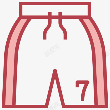 短裤足球88码红色图标图标