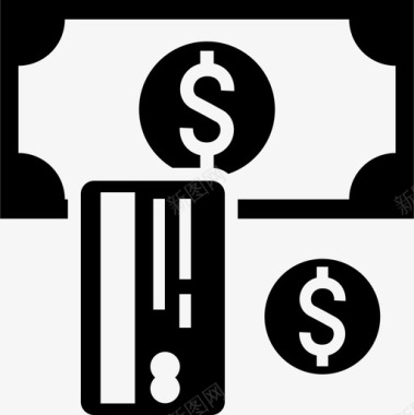 付款方式卡货币图标图标