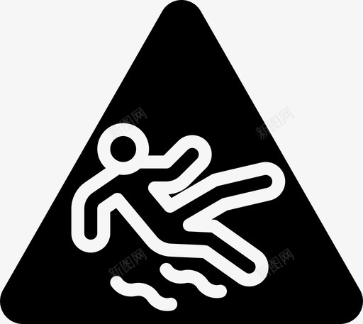 地板潮湿警告标志3填充图标svg_新图网 https://ixintu.com 地板 填充 标志 潮湿 警告