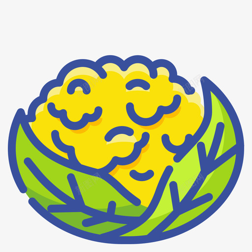 Cauliflowerfruitsandvegetables48linealcolor图标svg_新图网 https://ixintu.com Cauliflower and color fruits lineal vegetables