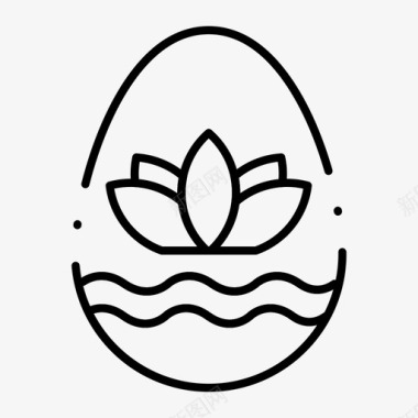 复活节彩蛋假日快乐的东方规则点线图标图标