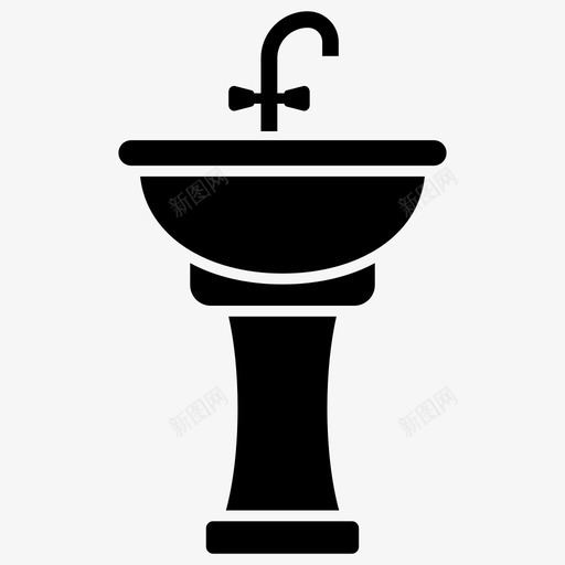 脸盆水槽马桶水槽图标svg_新图网 https://ixintu.com 图标 家居设计 水槽 洗脸盆 脸盆 装饰 雕文 马桶