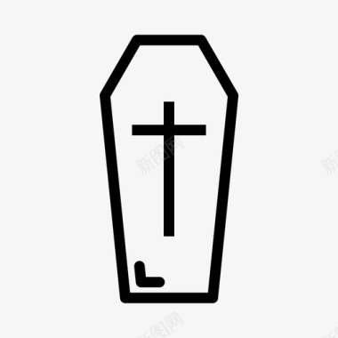 棺材死亡葬礼图标图标