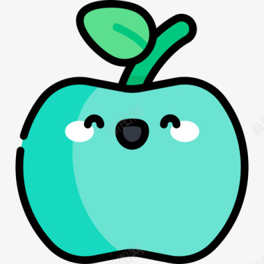 苹果水果和蔬菜50线性颜色图标图标