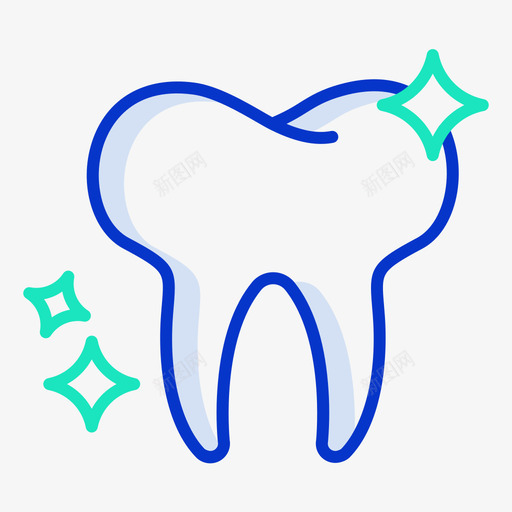 牙科护理牙科39轮廓颜色图标svg_新图网 https://ixintu.com 护理 牙科 轮廓 颜色