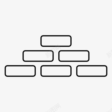 砖建筑墙图标图标