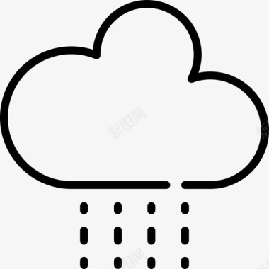 下雨天气236线性图标图标