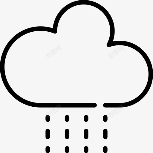 下雨天气236线性图标svg_新图网 https://ixintu.com 下雨 天气 线性
