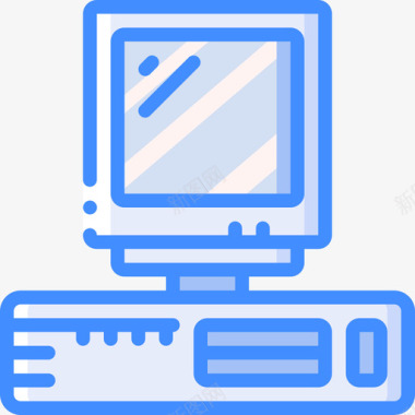 电脑古董2蓝色图标图标