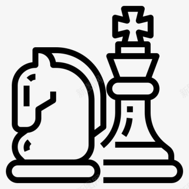 国际象棋游戏棋子图标图标