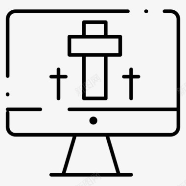 显示器电脑复活节图标图标
