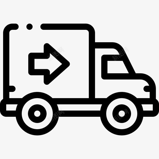 卡车运输170直线图标svg_新图网 https://ixintu.com 卡车 直线 运输