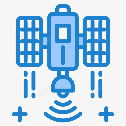 卫星智能技术17蓝色图标svg_新图网 https://ixintu.com 卫星 技术 智能 蓝色