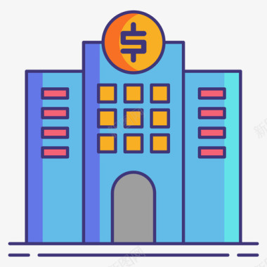 Bankbanking122线性颜色图标图标