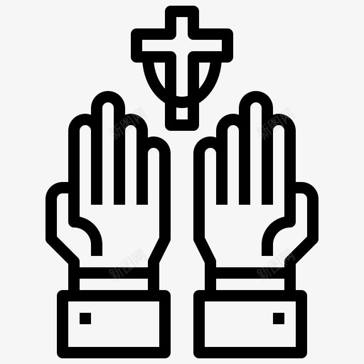 祷告基督徒1直系图标svg_新图网 https://ixintu.com 基督徒 直系 祷告