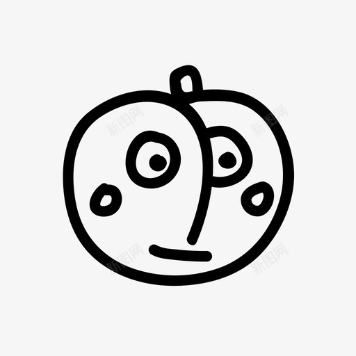 桃子人物绘画图标svg_新图网 https://ixintu.com 人物 好的 桃子 水果 符号 绘画 表情