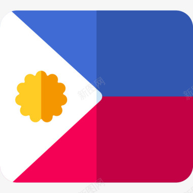 菲律宾国旗9平坦图标图标