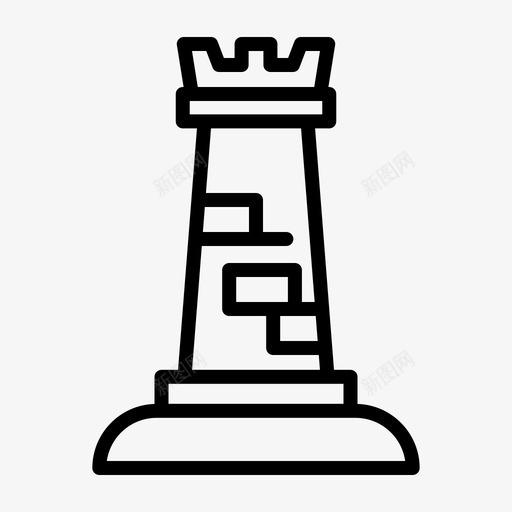 象棋学院12直线图标svg_新图网 https://ixintu.com 学院 直线 象棋