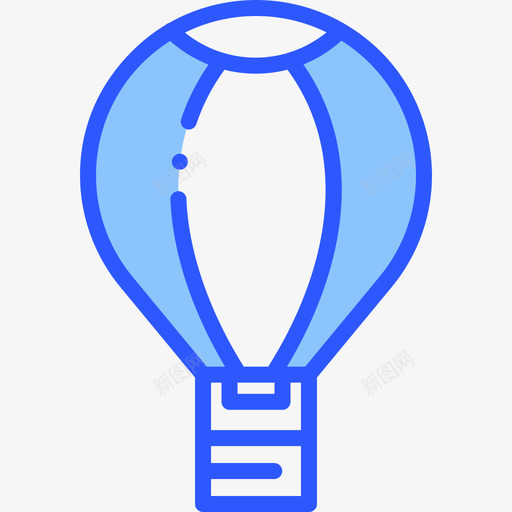 热气球运输165蓝色图标svg_新图网 https://ixintu.com 热气球 蓝色 运输