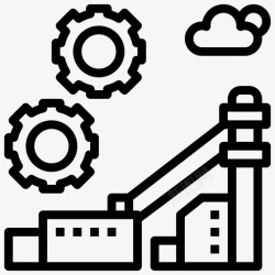 制造商标志矿山建筑和城市齿轮图标高清图片