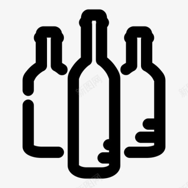 酒瓶随机间隔大胆图标图标