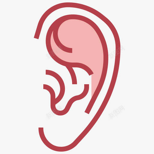 耳朵人体解剖学2其他图标svg_新图网 https://ixintu.com 人体 其他 耳朵 解剖学