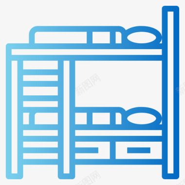 双层床旅客2梯度图标图标
