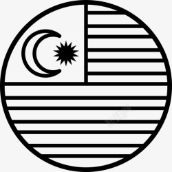 世界最小的国家马来西亚国旗我的国家图标高清图片