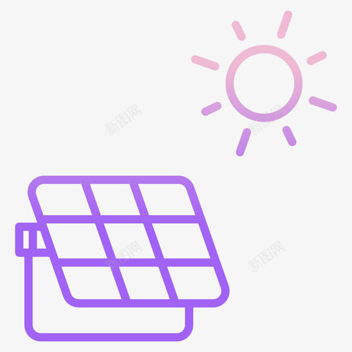 太阳能能量51轮廓梯度图标svg_新图网 https://ixintu.com 太阳能 梯度 能量 轮廓