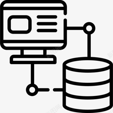 托管互联网技术21线性图标图标