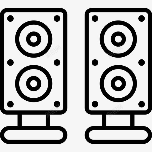 扬声器音乐130线性图标svg_新图网 https://ixintu.com 扬声器 线性 音乐