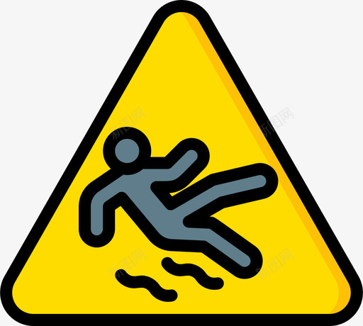 湿地板警告标志2线颜色图标svg_新图网 https://ixintu.com 地板 标志 湿地 警告 颜色