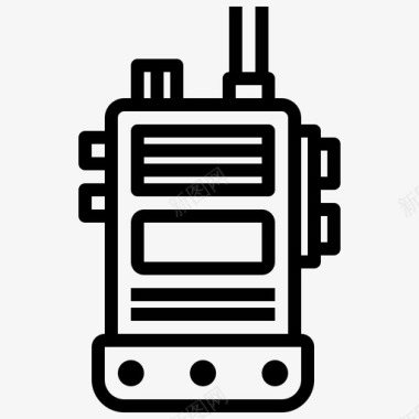 对讲机制造40线性图标图标