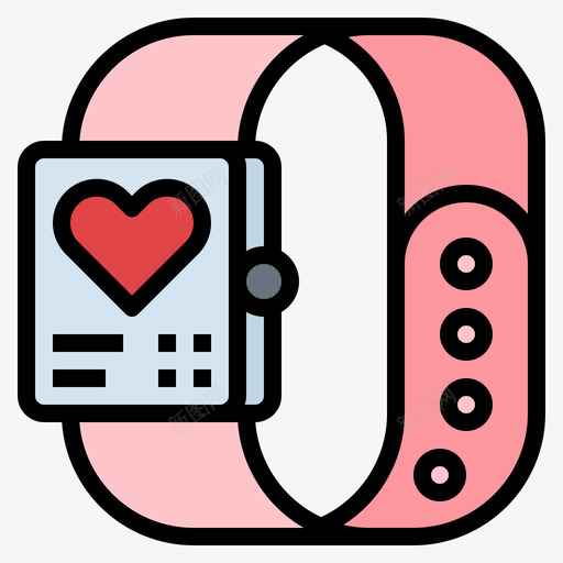 智能手表健身与健康6线性颜色图标svg_新图网 https://ixintu.com 健康 健身 手表 智能 线性 颜色